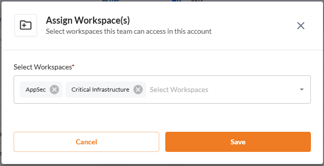 Assign Workspaces to a Team - Securin Platform Documentation
