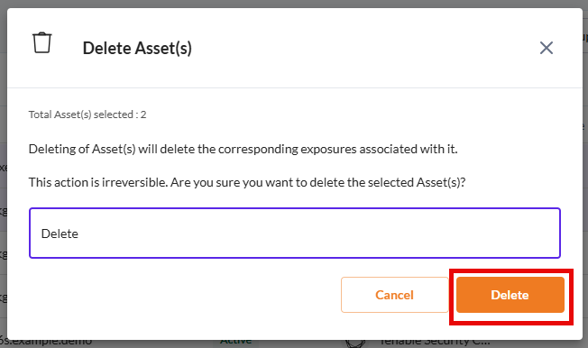 Delete Assets - Securin Platform Documentation