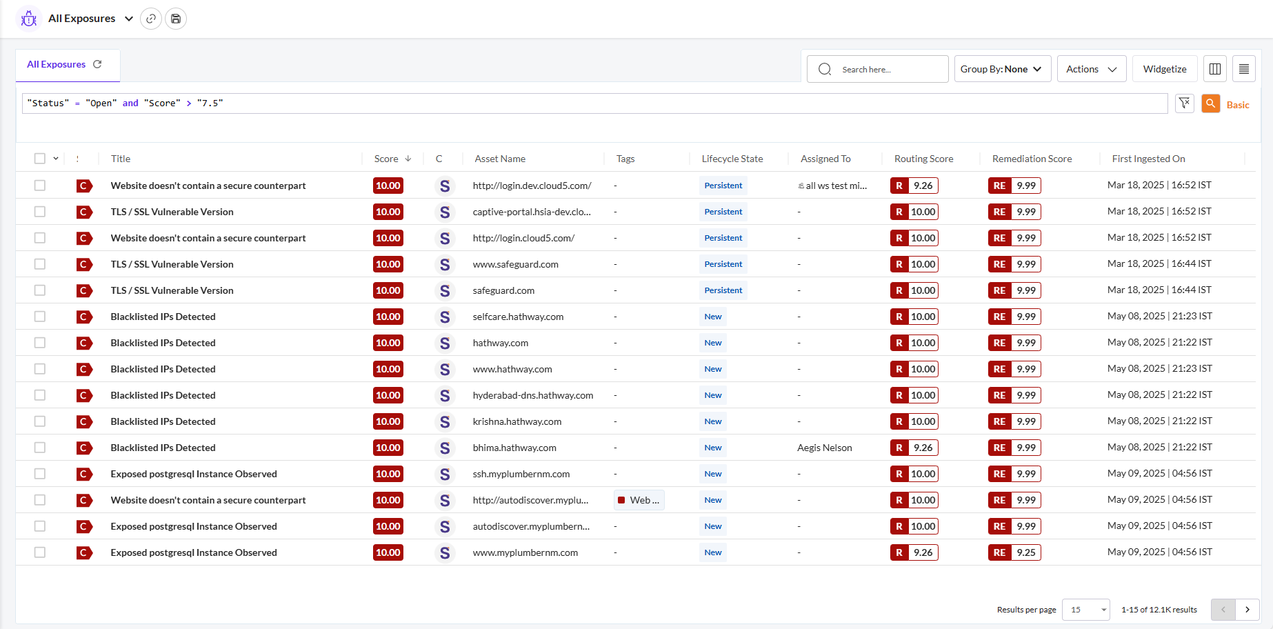Apply Filters in QL Mode - Securin Platform Documentation