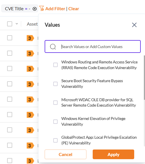 Apply Filters in Basic Mode - Securin Platform Documentation