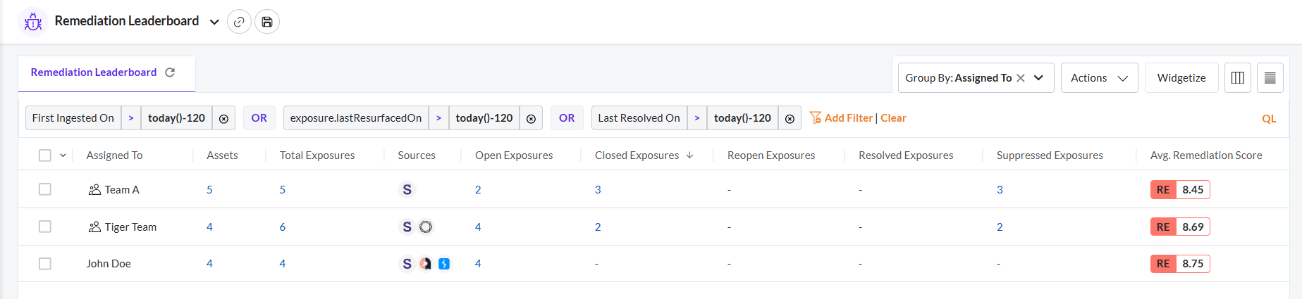 View Team Assignments - Securin Platform Documentation