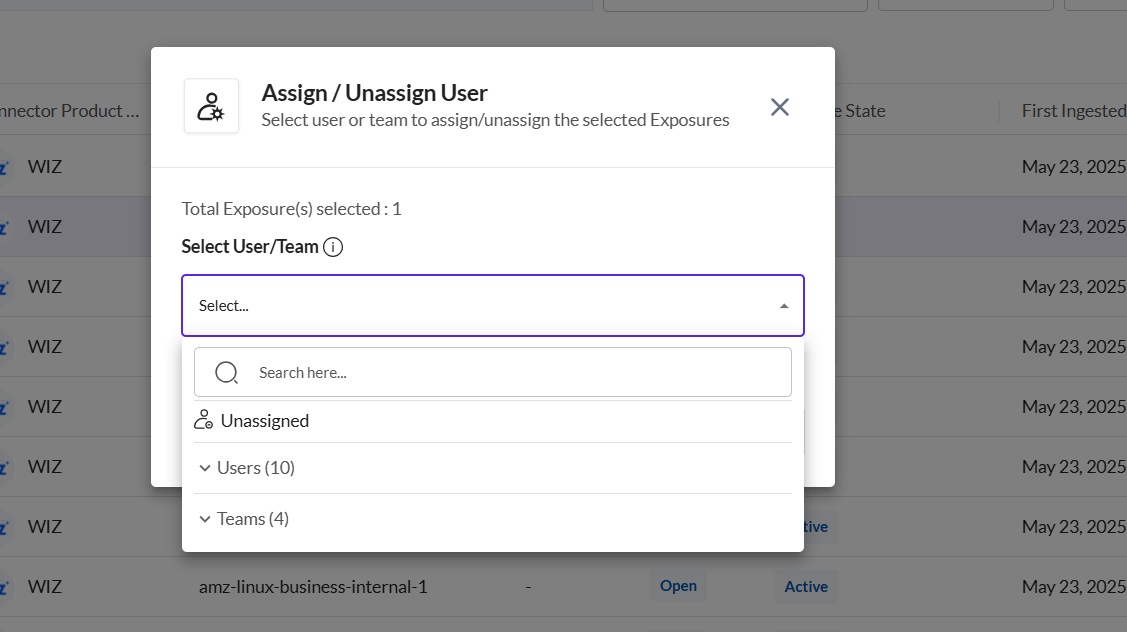 Assign Users to Exposures - Securin Platform Documentation