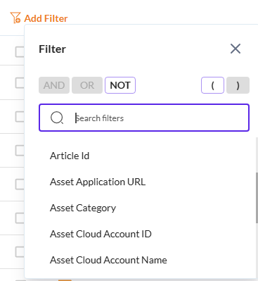 Apply Filters in Basic Mode - Securin Platform Documentation
