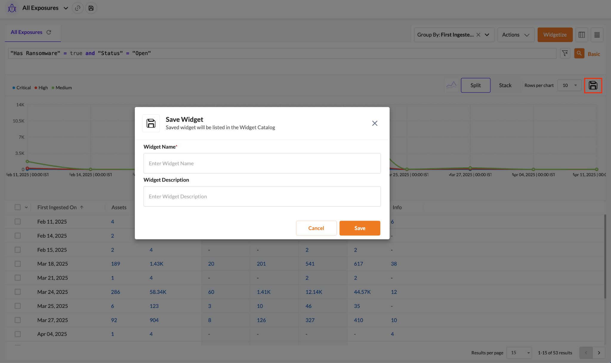 Create a Custom Table Widget - Securin Platform Documentation