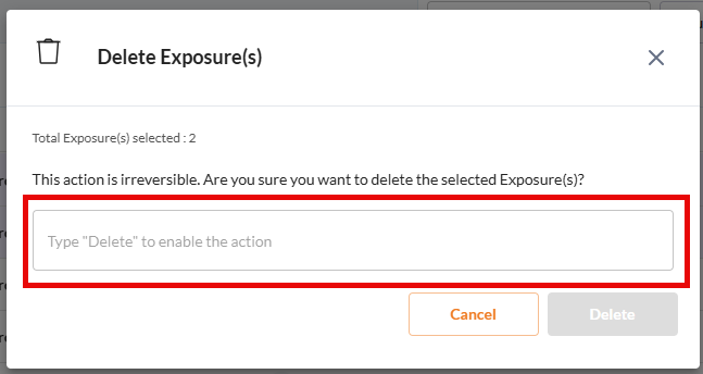 Delete Exposures - Securin Platform Documentation