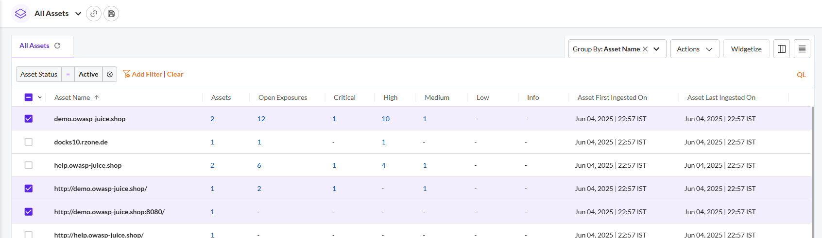 Link Assets to a Composite Asset - Securin Platform Documentation
