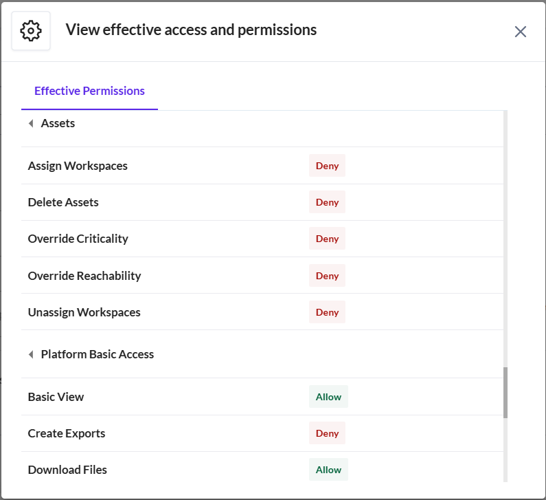 View Effective Permissions for a User - Securin Platform Documentation