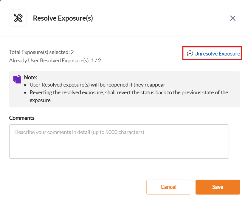 Unresolve Exposures - Securin Platform Documentation