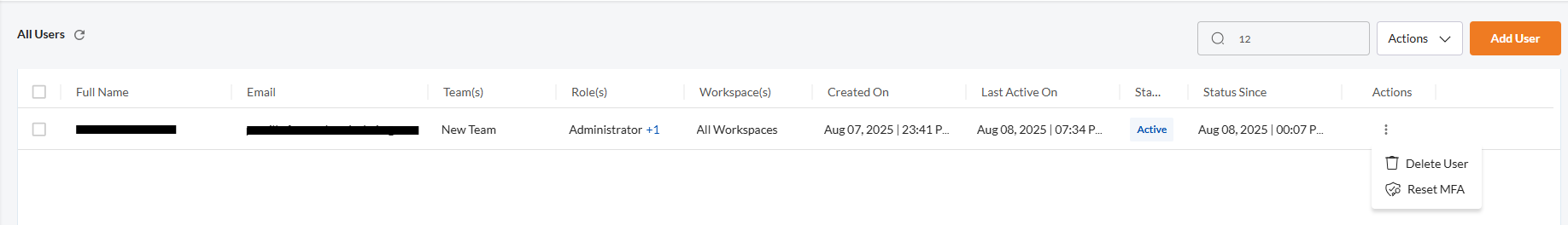 Delete a User - Securin Platform Documentation