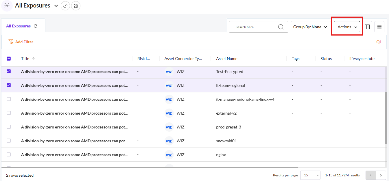 Create a ServiceNow Service Request Ticket for Exposures - Securin ...