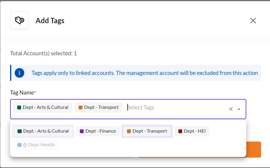 Add Tag(s) to Linked Accounts - Securin Platform Documentation