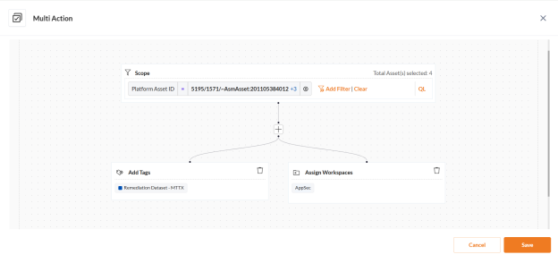 Perform Multiple Actions on Assets - Securin Platform Documentation