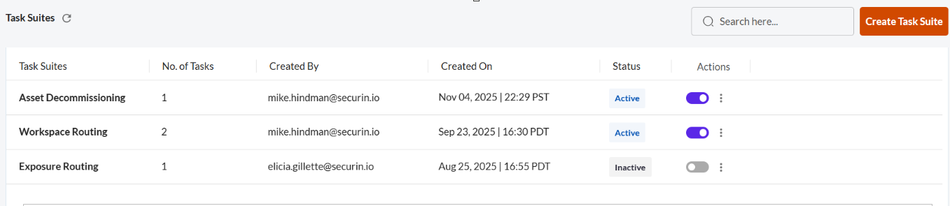 Delete a Task Suite - Securin Platform Documentation