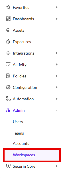 Create a Workspace - Securin Platform Documentation