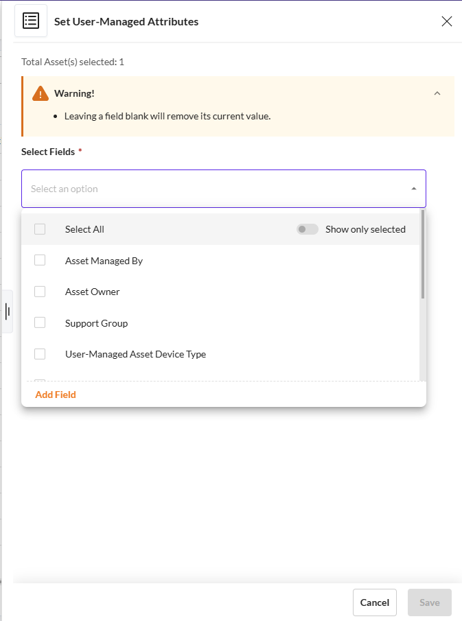 Set Values for User-Managed Attributes - Securin Platform Documentation