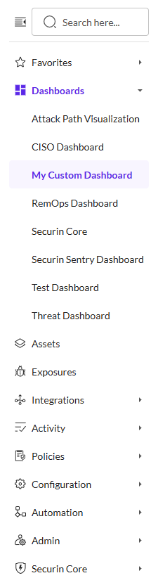 Share a Custom Dashboard - Securin Platform Documentation