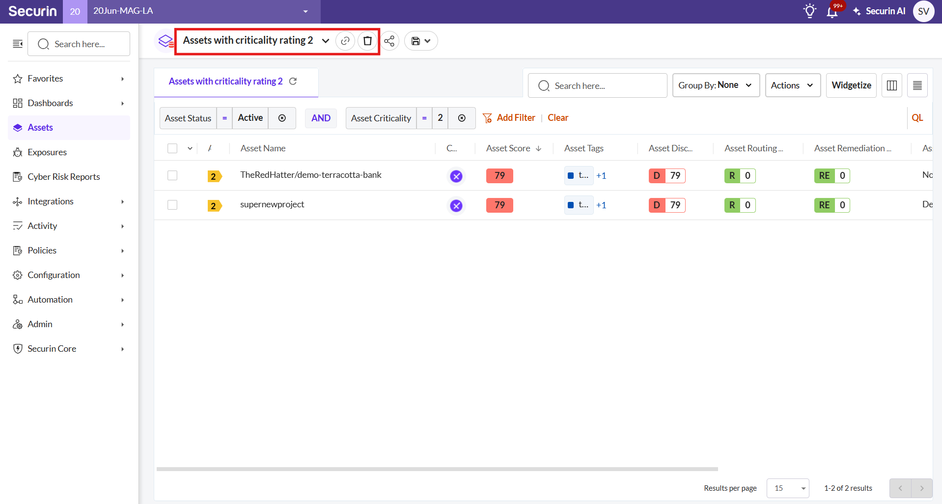 Delete a Custom View - Securin Platform Documentation