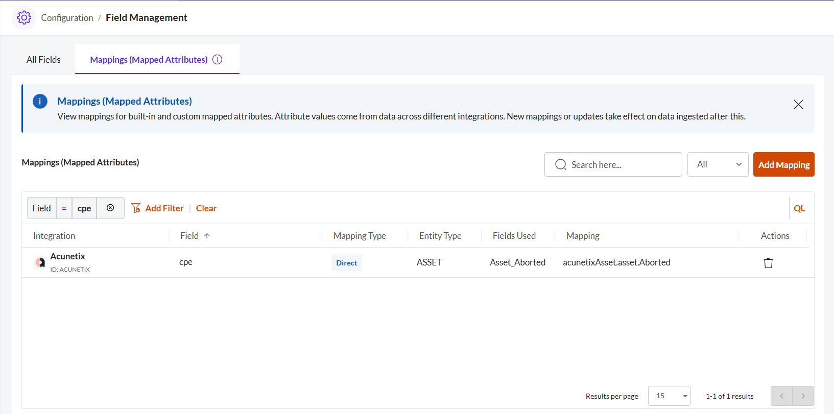 Map Data to a Custom Mapped Attribute - Securin Platform Documentation